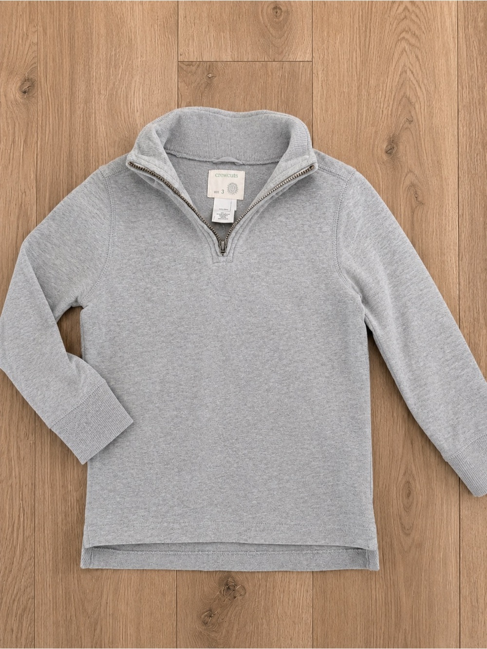 Crewcuts Boys' Light Gray Half-Zip Pullover